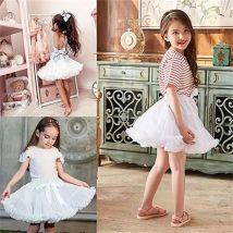 Kinder Mädchen Lolita Cosplay Petticoats Puffy Tutu Rock geschichteten Tüll Ballett Tanz Pettis kirts großen Bowknot Unterrock