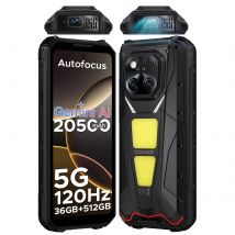 DOOGEE V Max Play 5G Projektor Wybudowany w Telefonie Wytrzymały Telefon z Wyświetlaczem 6,78 cala, Baterią 20500mAh, Podwójnymi Lampami Kempingowymi, Procesorem Dimensity 7300, NFC i Funkcją