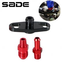 Kraftstoffleitungsadapter aus Aluminium, Kraftstoffverteiler-Druckregler-Adapter für Toyota Nissan, Schwarz und Rot