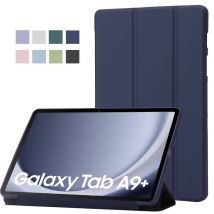 Para Samsung Tab A9 Plus Funda de 11 pulgadas con tres pliegues de cuero soporte trasero suave Funda para tableta Galaxy Tab A9 Plus Funda Coque SM-X210 X216