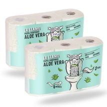Papel Higiénico Aloe Vera 3 capas LA LLAMA 6uds x 2, total 12 rollos