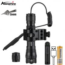 12W Zoom Taktische Taschenlampe Leistungsstarke Outdoor Reise Jagd Camping Angeln Wandern Halterungen Fernbedienung schalter High power Taschenlampe licht