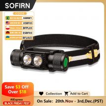 Lampada frontale ricaricabile USB H25L 18650 Lampada frontale doppia TN-3535 1200LM 90CRI 5000K