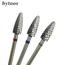 HYTOOS 5mm płomień Bit 3/32 wiertła do paznokci z węglików spiekanych Manicure zadzior usuń żel elektryczny frez akcesoria
