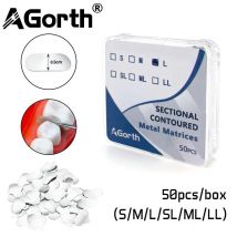 50 Teile/schachtel Dental Schnittmatrix Konturierte Matrizen Metall Matrix Bands Für Zähne Ersatz Zahnarzt Werkzeuge