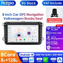 Radio Multimedia con GPS para coche, Radio con Android, 2 Din, RDS, para VW/Volkswagen, Skoda Octavia, golf 5, 6, touran, passat B6, polo, Jetta