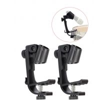 2PCS Trommel Mikrofon Clip Einstellbare Höhe Trommel Felge Mic Clips Stoßfest Trommel Mikrofon Halterung Klemme 5,12 zoll
