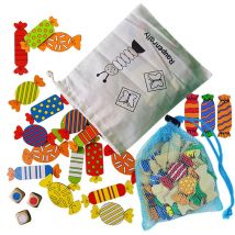 Kinder Sensorische Spiele Montessori Spielzeug Holz Candy Würfel Farbe Passenden Brettspiele Speicher Training Pädagogisches Spielzeug Für Kinder