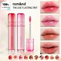 rom&nd THE JUICY LASTING TINT-10 Colori, Finitura Lucida Effetto Specchio, Lucidalabbra, Trucco di Lusso, Cosmetico Coreano, K-Beauty, Trucco Coreano
