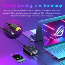 Caricabatterie GaN da 330 W per laptop, cavo adattatore da XT60 a CC, per Lenovo, ASUS, Dell, Alienware, HP, Acer, MSI, Razer, Xiaomi, Hasee