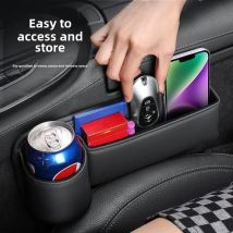 Heißer verkauf Styling Auto Sitz Lücke Organizer Lagerung Box Schlüssel Karte Tasse Telefon USB Reserviert Ladekabel Loch Innen Zubehör