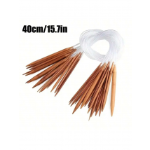 18-teiliges Rundstricknadel-Set, 2,0–10,0 mm, Holz-Doppelspitze, Häkelnadeln, 80 cm/60 cm/40 cm, DIY-Pullover-Garn-Nähwerkzeuge