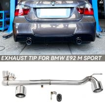 Edelstahl Endrohr Doppel Aus Auto Auspuff Muffler Schwanz Für BMW E90 E92 318i 320i 330i MP MT