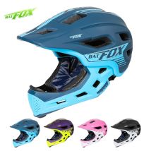 BATFOX Full Face per bambini Casco staccabile per bambini Ciclismo Bicicletta Sport all'aria aperta Ginocchiere Set cappello di sicurezza casco Caschi da bici
