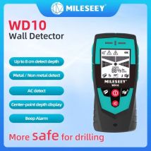 Rilevatore da Parete Multifunzione Mileseey WD10 con Sensore per Grandi Aree, per Metallo, Non-Metallo e Cavi AC, con Display LCD e Segnale Acustico
