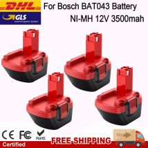 Para Bosch 12V 3.5Ah Ni-MH batería de repuesto para taladro Bosch BAT043 BAT045 BAT120 GSR 12 VE-2 2607335709 2607335557   Herramientas eléctricas