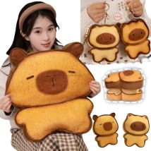 Kawaii Brot Capybara Plüschtier Cartoon Tiere Weiches Keks Super Weiche Gefüllte Puppe Dekor Geburtstagsgeschenk für Mädchen Wurfkissen