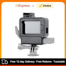 Vlog Case Action Kamera gehäuse Shell Vlogging Käfig rahmen mit/Kalt schuh halterung für Gopro Hero 7 6 5 für externes Mikrofon
