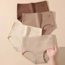 4 szt. Majtki damskie z wysokim stanem urządzenie do modelowania sylwetki bielizna oddychające bawełniane kalesony Plus rozmiar M-5XL majtki wyszczuplające kobiece figi