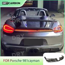 for Porsche 981 Cayman Boxster 2012-2016 Carbon Fiber Rear Bumpe Diffuser Spoiler Body Kits Diffuser Guard Car Accessories FRP