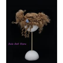 2026 Dula Puppenperücken für Blythe Qbaby, mehrfarbig, Mohair, explodierende Locken, 9-10 Zoll Kopfumfang