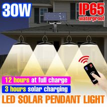 Lampade a sospensione solari a LED lampada da esterno per interni 1/2/3/4 teste cortile portico Patio balcone giardino campeggio con telecomando