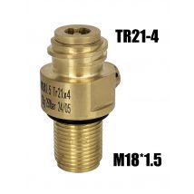 M18x1.5 Thread Soda Water Accessories Tank Cylinder Bottle Valve Adapter ON/OFF Refill CO2 TR21-4