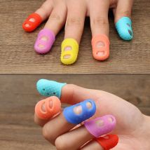 5 pz/lotto ditali multifunzionali in silicone scavati traspiranti protettivi per le dita accessori per cucire artigianali fai da te