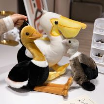 25/35cm simulierte Vogel puppen Cartoon Geier Strauß Pelikan großen Mund mit Flügel Tier Plüschtiere weiche bequeme Wohnkultur