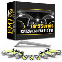 BMTxms Canbus LED-Innenbeleuchtung für BMW 5er E34 E39 E60 E61 F10 F11 520 528 530 535 540 550 2000-2010 2012 2013 2015 2017
