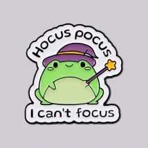 Przypinka emaliowana Żaba Magik, urocza broszka ze zwierzęciem, przypinki do klapy, odznaka na plecak, akcesoria odzieżowe, biżuteria czarownicy, prezenty dla przyjaciół