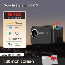 Google TV Netfilx Official Licence 4k projector Android 14 2.4+5G WiFi Dolby Portable Projector Home Theater beam Projector