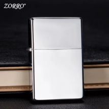 ZORRO Original Kerosin Feuerzeug Retro Kreative Reine Kupfer Shell Winddicht Messing Zigarette Benzin Motor Rauchen Geschenk Box