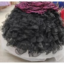 customized 400cm*125cm black Prom Dress skirt Ruffles Tiered Ball Gown Special Occasion Wear