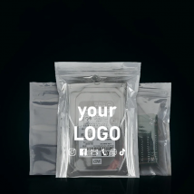 Mindestbestellmenge von 100 Stück, antistatischer Druckverschlussbeutel, Schmuck, Plastiktüte, Aufbewahrung von elektronischen Produkten, Verpackungsbeutel, Drucklogo