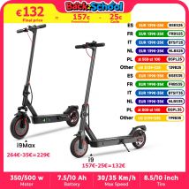 IScooter-patinete eléctrico i9 para adultos, Scooter plegable de 350W, 7,5 Ah, 30 km/h, neumático de panal de abeja de 8,5 pulgadas
