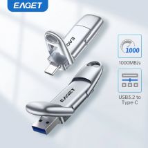 Eaget 1000 MB/s Solid State Pen Drive USB3.2 Gen 2 Typ C Flash Drive 1 TB 512 GB 256 GB 128 GB Pendrive für PC Smartphone Tablet