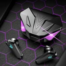 Gaming Headset with LED Display, X15 TWS Wireless Bluetooth Headphones Touch Control Earbud with Mic for PC Mobile Phones