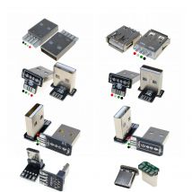 2 Stück USB 2.0-Stecker oben, unten, links, rechts DIY individueller L-förmiger Winkel 90 Grad Android Micro Typ-C Mini-USB-Datenstromversorgung