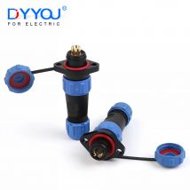 SP13 IP68 Aviation Waterproof Connector Flange Male Female Plug Socket Welding type 2/3/4/5/6/7/9Pin Electrical Cable Connection