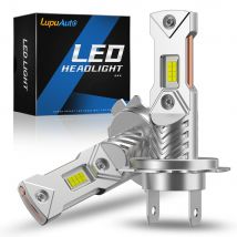 2 pz 2025 Aggiornato H7 Lampadine per fari a LED Canbus 1:1 Mini Formato 6500K 16000LM Nessun adattatore richiesto Fanless LED Kit H7 Fendinebbia