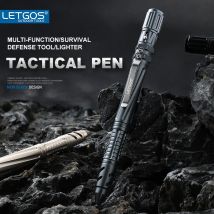 LETGOS Taktischer Stift aus Wolframstahl – Notfall-Selbstverteidigungs-Multitool-Überlebensstift + Glasbrecher + EDC-Werkzeugkasten-Set für Männer und Väter