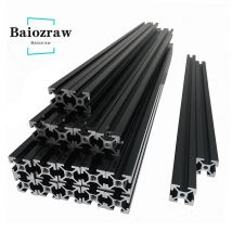 Baiozraw Misumi Extrusion Rahmen Kit V 2,4 3D Drucker Schwarz Eloxiert Blind Gelenke Extrusion