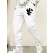 Paris Discover The City Printing Male Sweatpant Autumn Pant Warm Britches Joggers Street Long Pants Fashion Casual Trousers