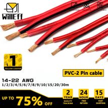 Cavo elettrico a 2 pin Filo di rame Cavo flessibile piatto per lampada per auto Altoparlante Segnale audio 14 16 18 19 20 22 AWG