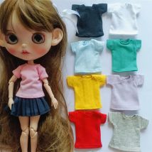 Handmade Cute Base Shirt T-Shirt for 1/6 Blyth Momoko Obistu Licca Ob24 FR Dolls 100% Brand New Doll Accessories