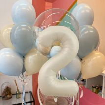 12 stücke Vintage beige blau Latex Ballon Set 40 Zoll Nummer Ballon für alles Gute zum Geburtstag Party Dekorationen Kinder DIY Geschenke liefert