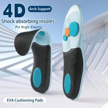 Männer und Frauen Fußgewölbeunterstützung Orthopädische Einlegesohlen Plantarfasziitis Einlegesohlen Sportschuhe elastische stoßdämpfende Einlegesohlen 1 Paar