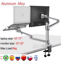 OL-3L OL-3T Aluminium Silber Ergonomie 10 "-17" Schreibtisch Laptop-Ständer 32 "Monitor Desktop-Halterung Computer Mount Full Motion Säule