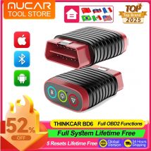 Thinkcar BD6 Skaner OBD2 Pełne narzędzie diagnostyczne systemu 5 Reset Darmowy bezprzewodowy czytnik kodów samochodowych na całe życie dla Androida Iphone VS BT200